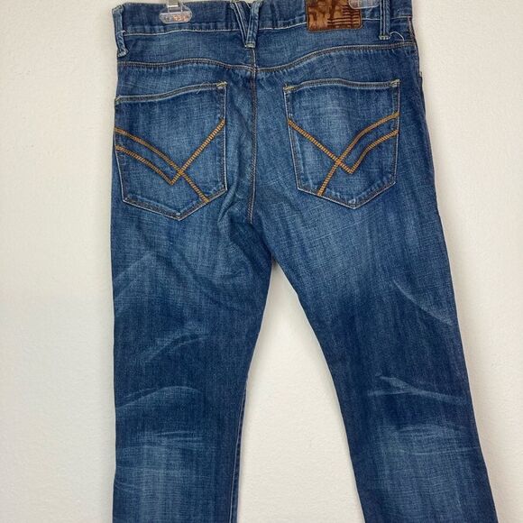 William Rast Taper unisex dark wash 100 % cotton jeans 32x32 cool belt loops - Picture 4 of 13